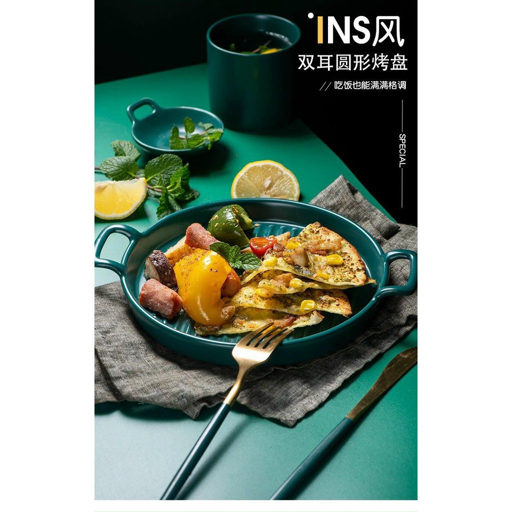 [Hàng Sẵn] Chảo Nướng Bằng Sứ Tròn 26Cm
