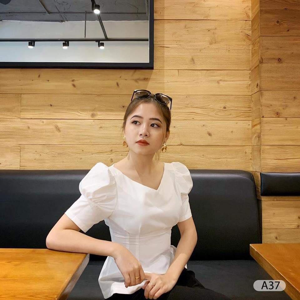[HCM]Áo Cổ V Tay Phồng