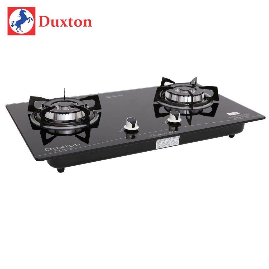 [Trả góp 0%]Bếp gas âm đôi mặt kính Duxton DG-212BG