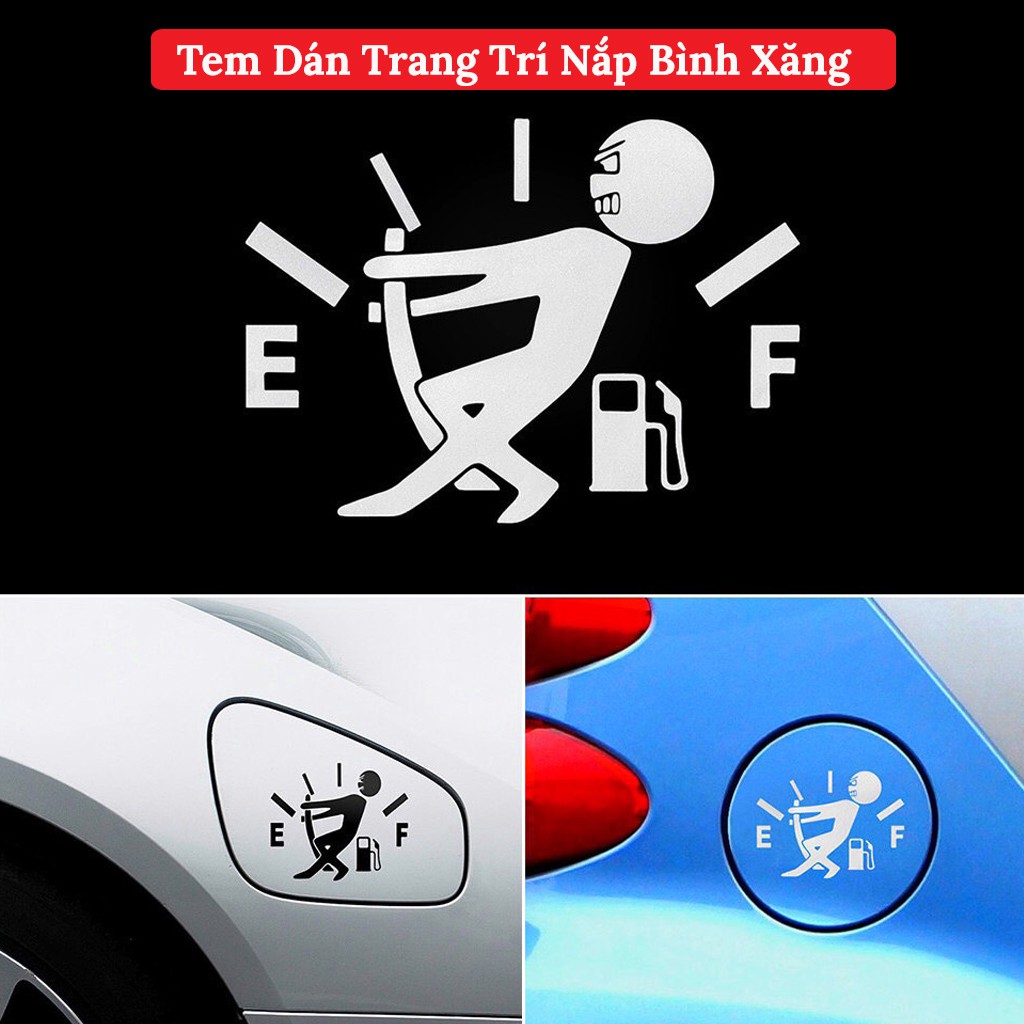 Tem Dán Xe Oto Trang Trí Nắp Bình Xăng