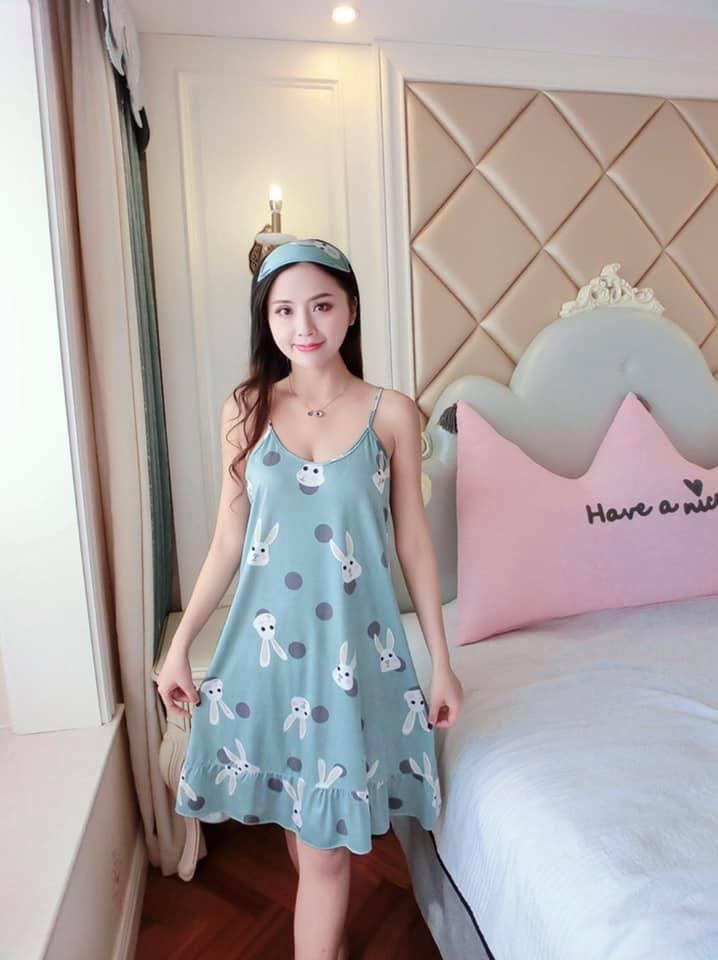 [HCM]Đầm ngủ 2 dây cotton
