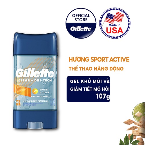 Lăn Khử Mùi Nam Gillette Clear Gel 107gr