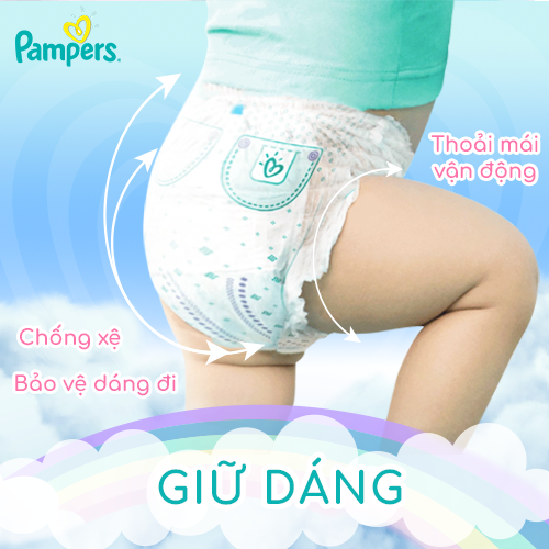 Tã/Bỉm Quần Pampers Nhật Giữ Dáng, size M66 (Hàng nội địa Nhật)