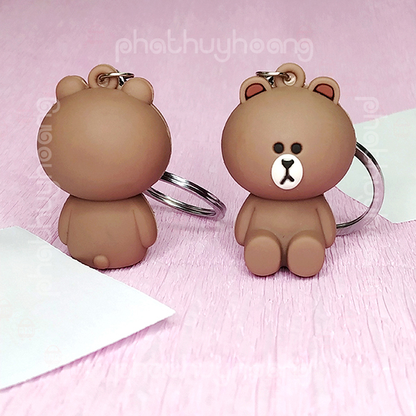 Móc Khóa Hình Gấu Nâu - Gift Love