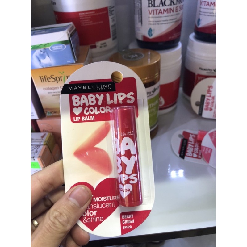 Son Dưỡng màu Maybelline Baby Lips [chuẩn Úc đủ Bill]