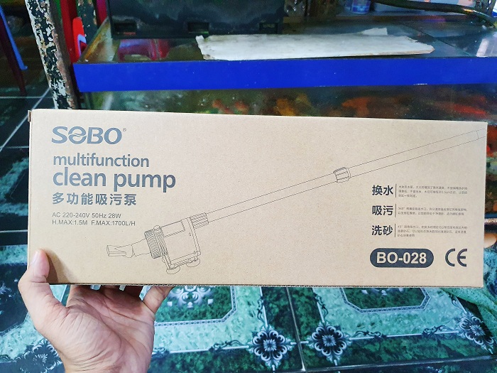 "Hoàn tiền đến 10%" MÁY HÚT VỆ SINH HỒ CÁ TÍCH HỢP ĐẦU BƠM RẤT SẠCH SOBO BO-028