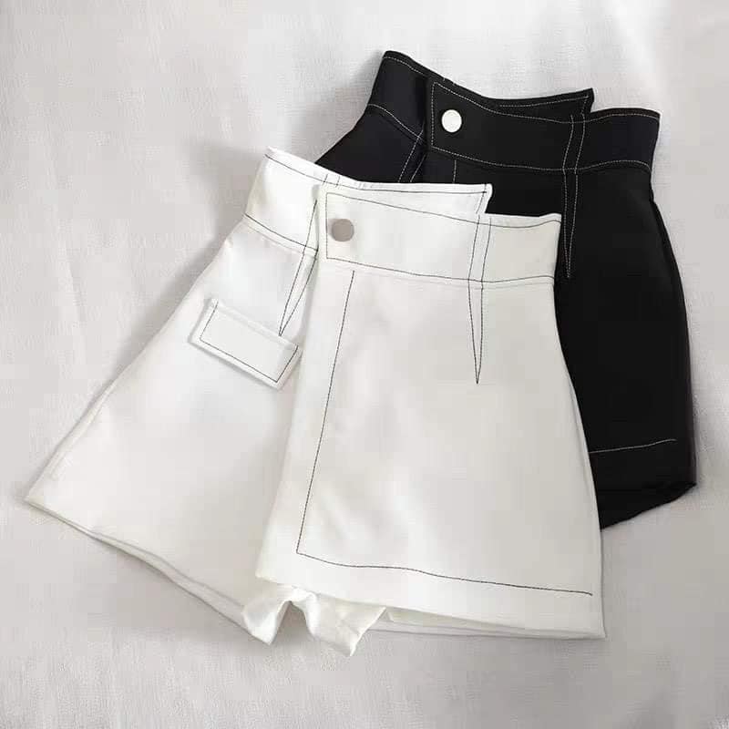 CHÂN VÁY LƯNG CAO VIỀN CHỈ NỔI TÔN DÁNG EO ẢNH THẬT VV1