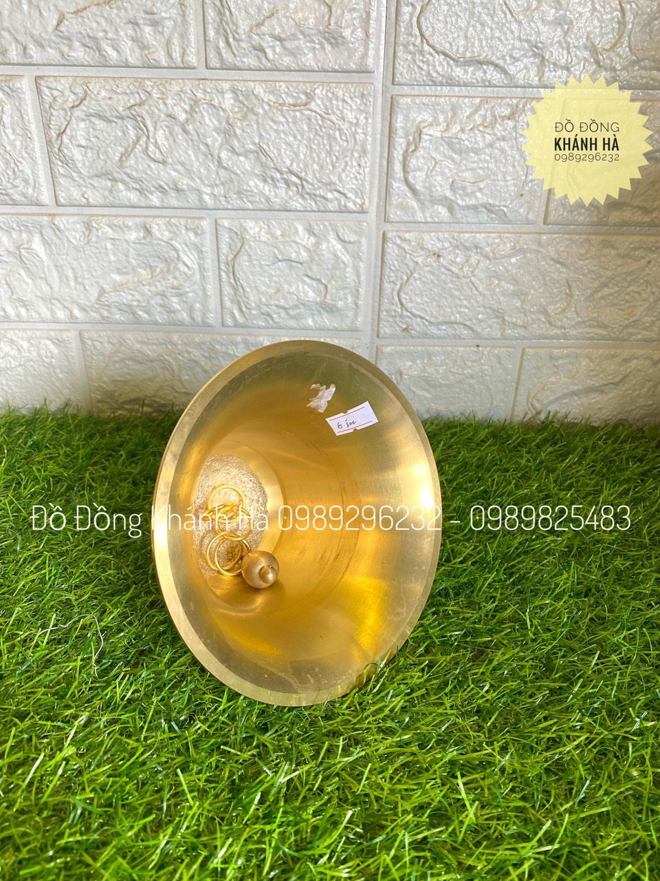 Chuông Lắc đồng vàng 6in