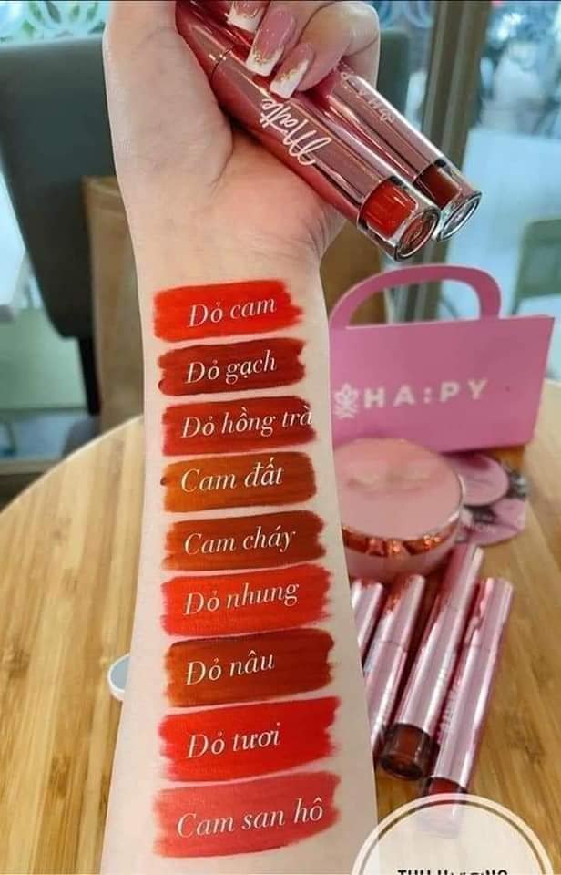 Son siêu lì Hapy Matte Lipcream H04  - Son Hapy Cam Đất