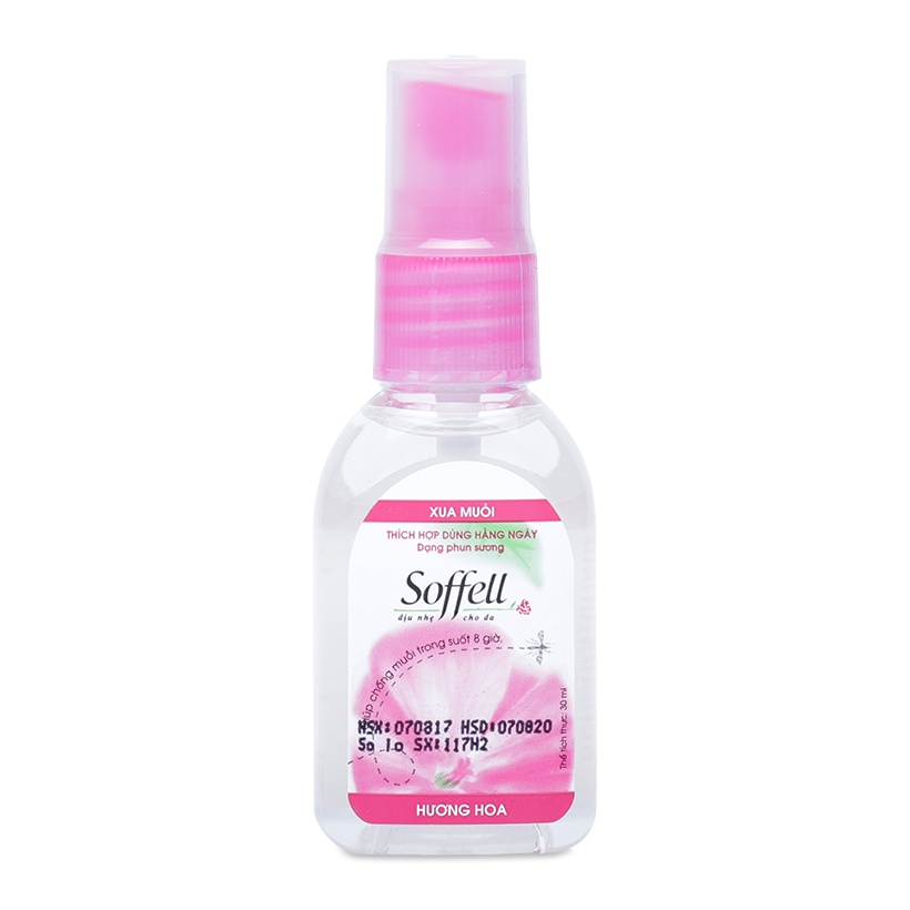 Xịt chống muỗi Soffell hương hoa, hương cam