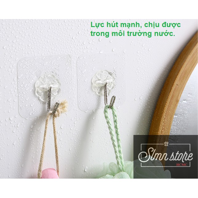 Combo Móc dán tường siêu dính 6x6cm. LD2-MocDT