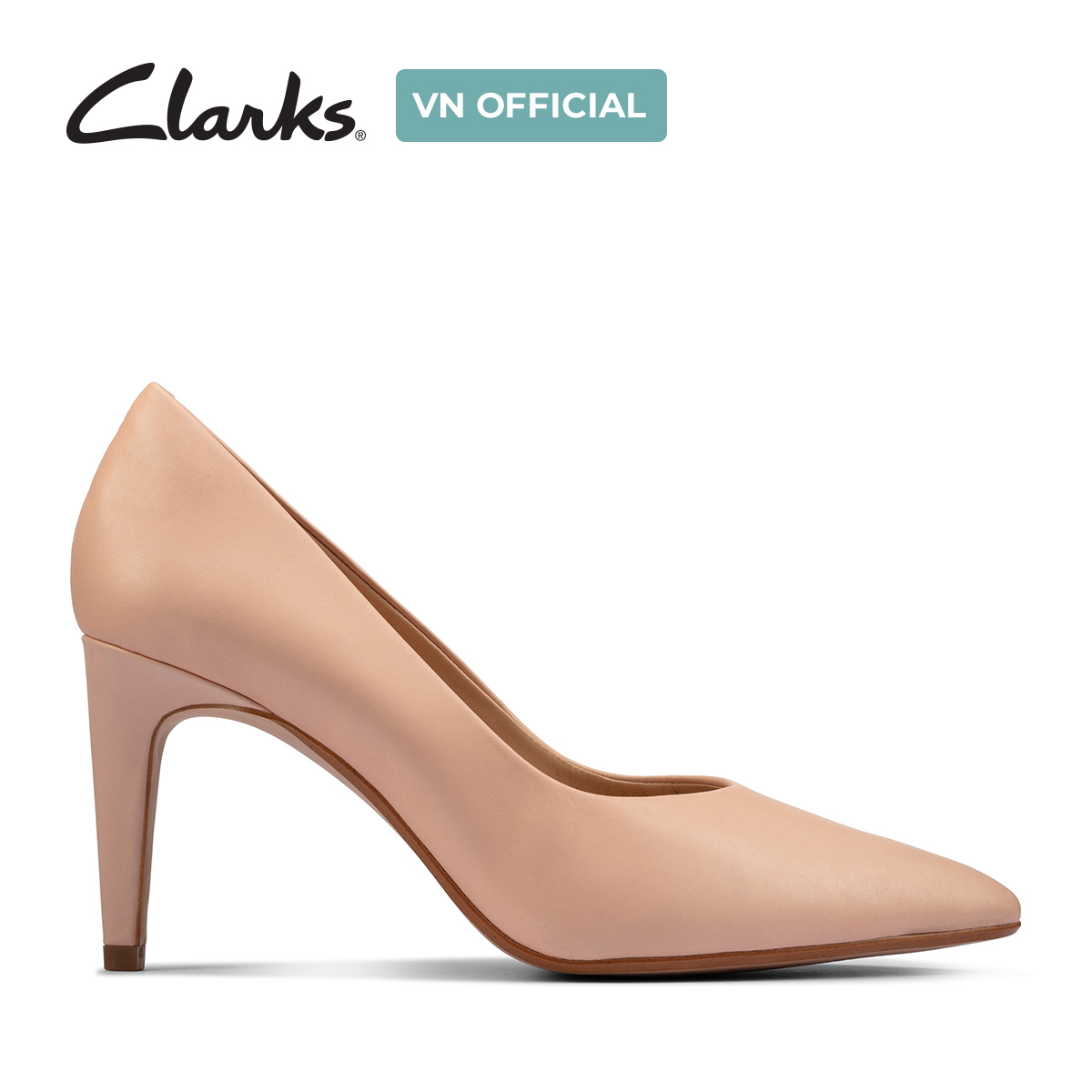 Giày cao gót 8.5cm da nữ clarks - genoa85 court