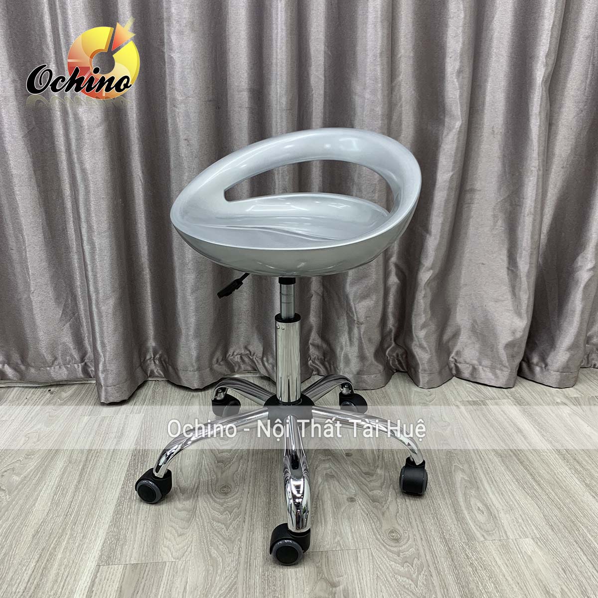 (FREE SHIP) Ghế Xoay Trang Điểm, Ghế văn phòng Nhựa khét lỗ hiện đại ( hình thật shop chụp)