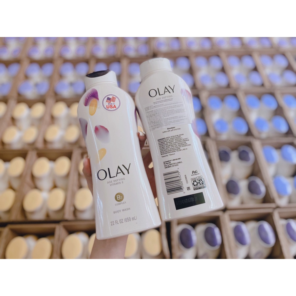 Sữa tắm dưỡng ẩm trắng da olay mỹ body wash usa nhiều mùi hương 650ml