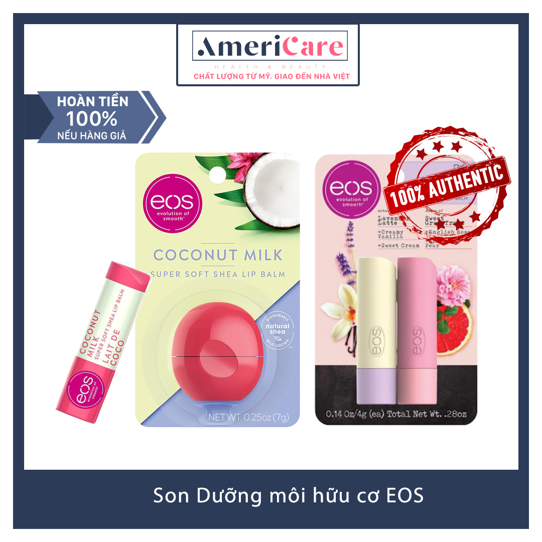 [Bill Mỹ] Son Dưỡng môi hữu cơ EOS - Evolution Of Smooth Lipbalm (không màu-3 dòng khác nhau)