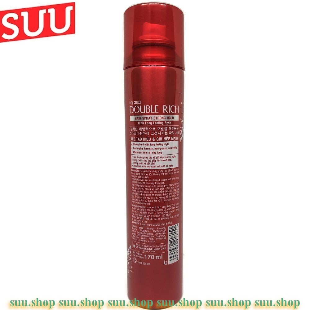 Keo Xịt Giữ Nếp Tóc Double Rich Hair Spray 170ML