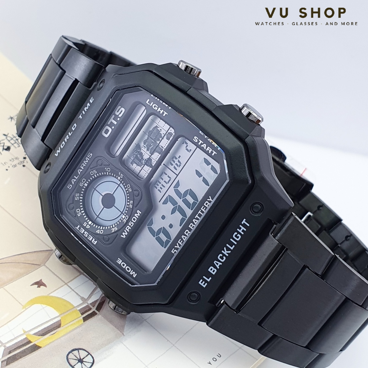 O.T.S Men's Watch 3188G- Multifunction