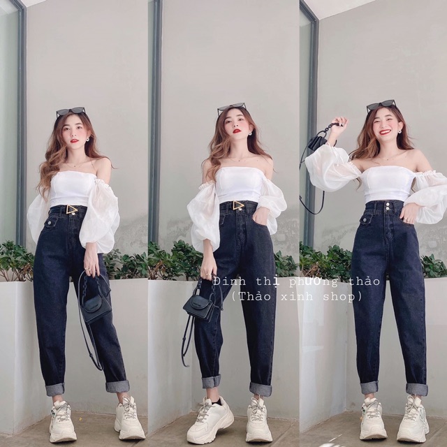 ÁO BẸT VAI TAY PHỐI LƯỚI RÚT DÂY ☄️