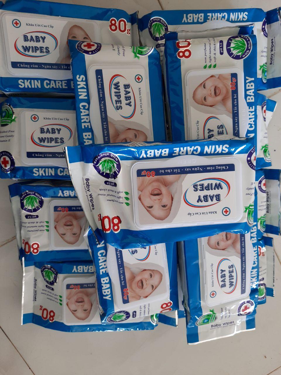 [ĐƠN 49K FREESHIP 15K]combo 5 bịch  Khăn Giấy Ướt Baby Wipes