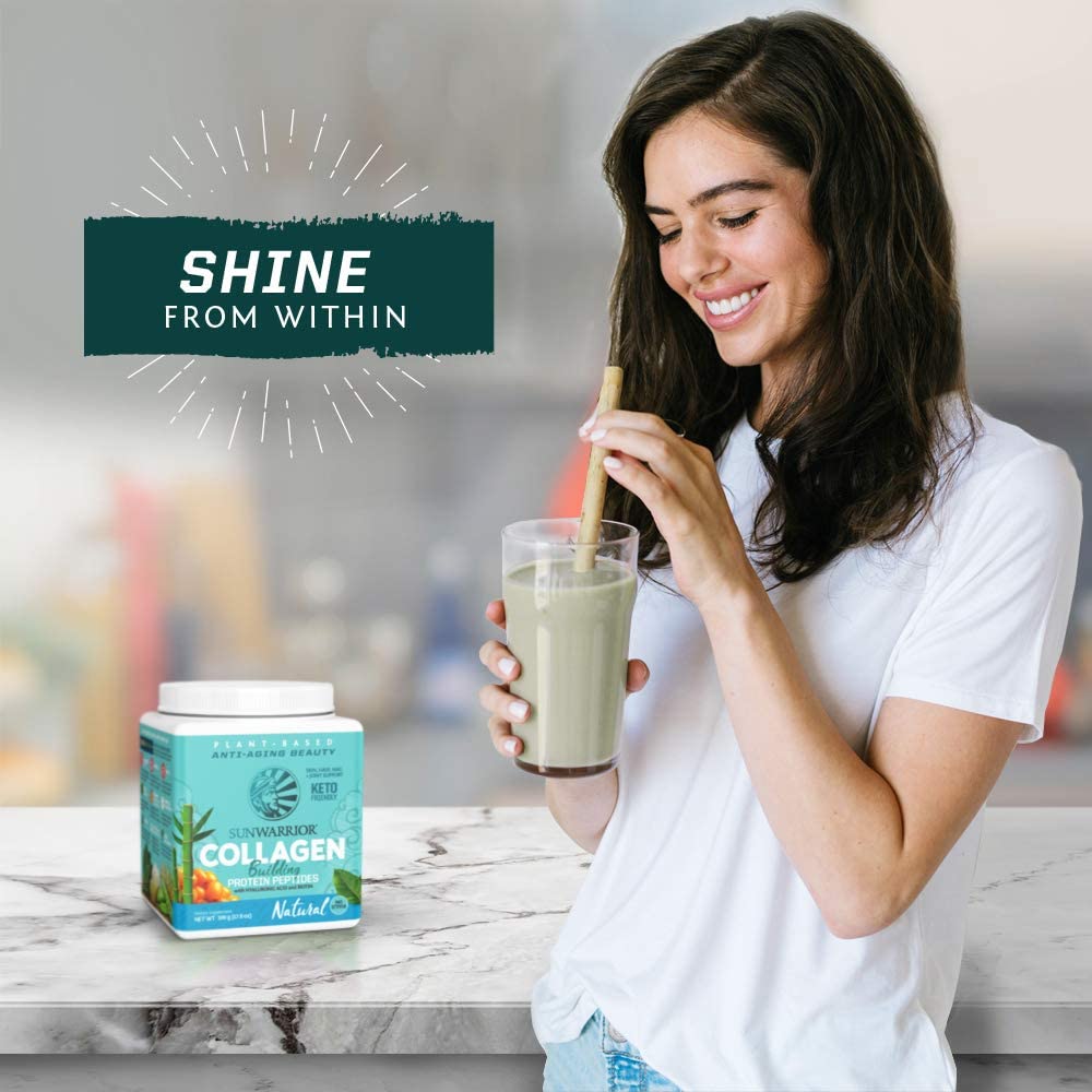[Hoàn Tiền 15%]Bột bổ sung collagen building protein peptides Sunwarrior 500g nguyên vị