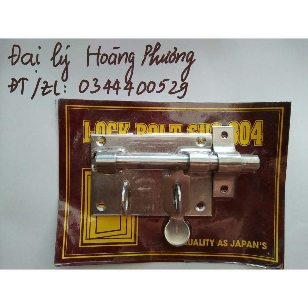 Khóa Chốt Cửa Ngang Inox