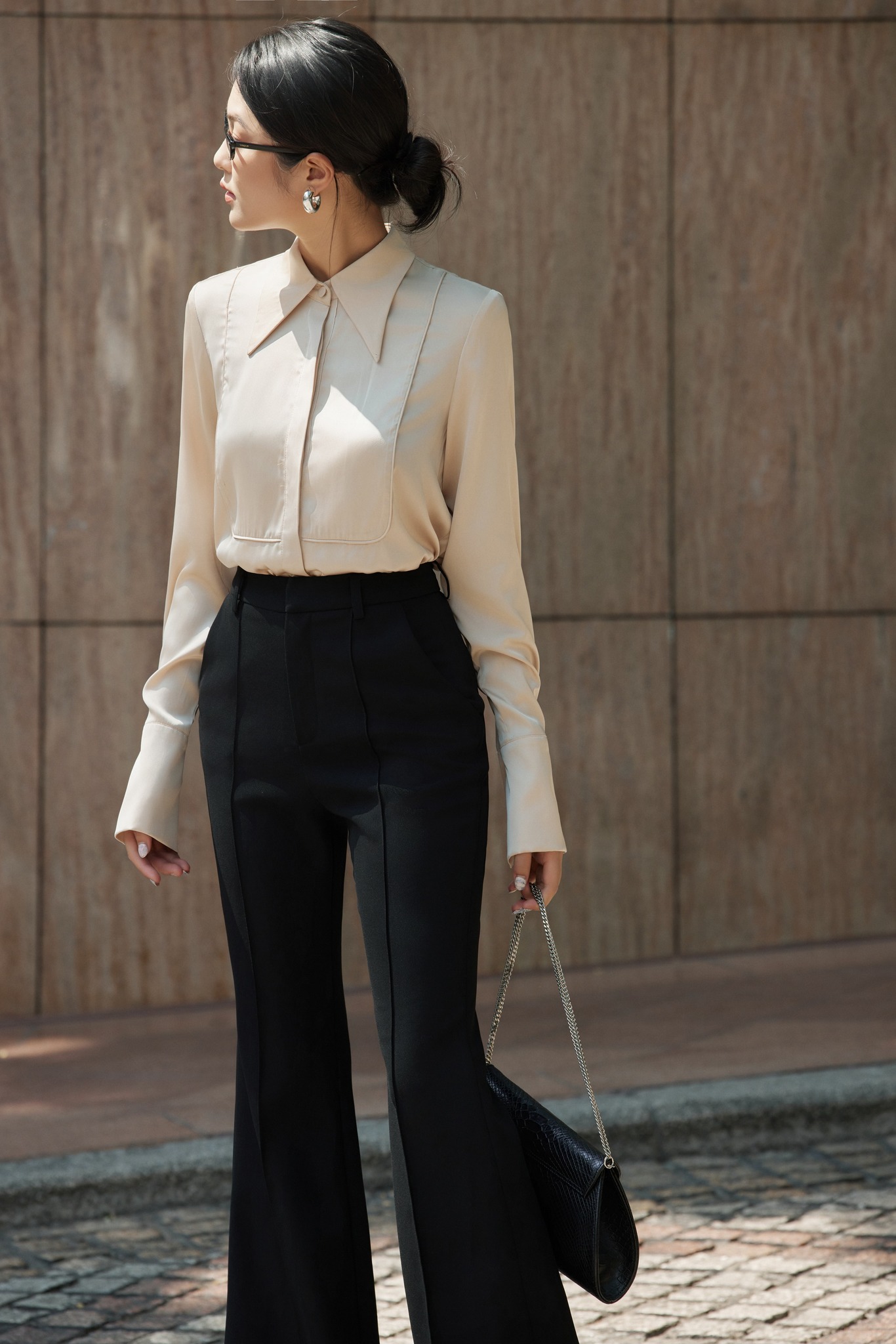 Áo sơ mi lụa mịn da cổ đức HUONG BOUTIQUE BSSM36