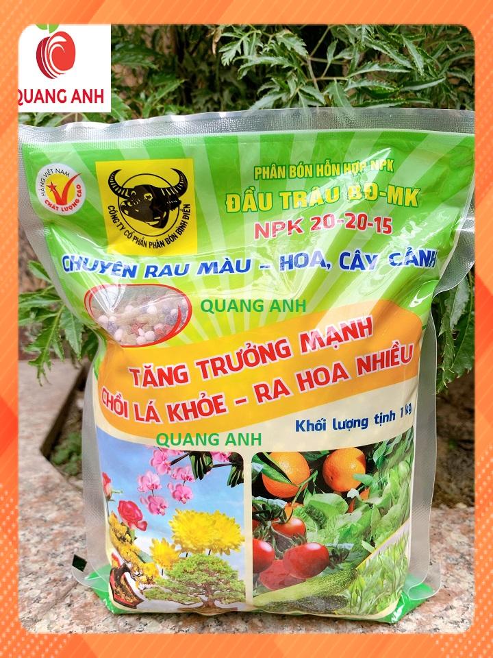 Phân bón NPK Đầu Trâu BĐ-MK 20-20-15 gói 1Kg
