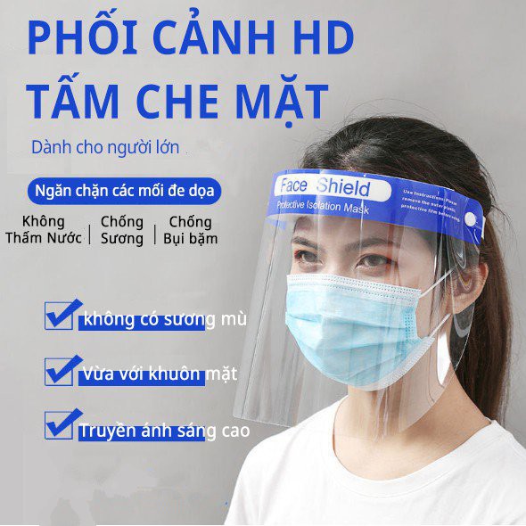 Tấm Che Mặt FACE SHIELD/Tấm Che Mặt Bảo Hộ Phòng Dịch [Ảnh thật] [Có sẵn]