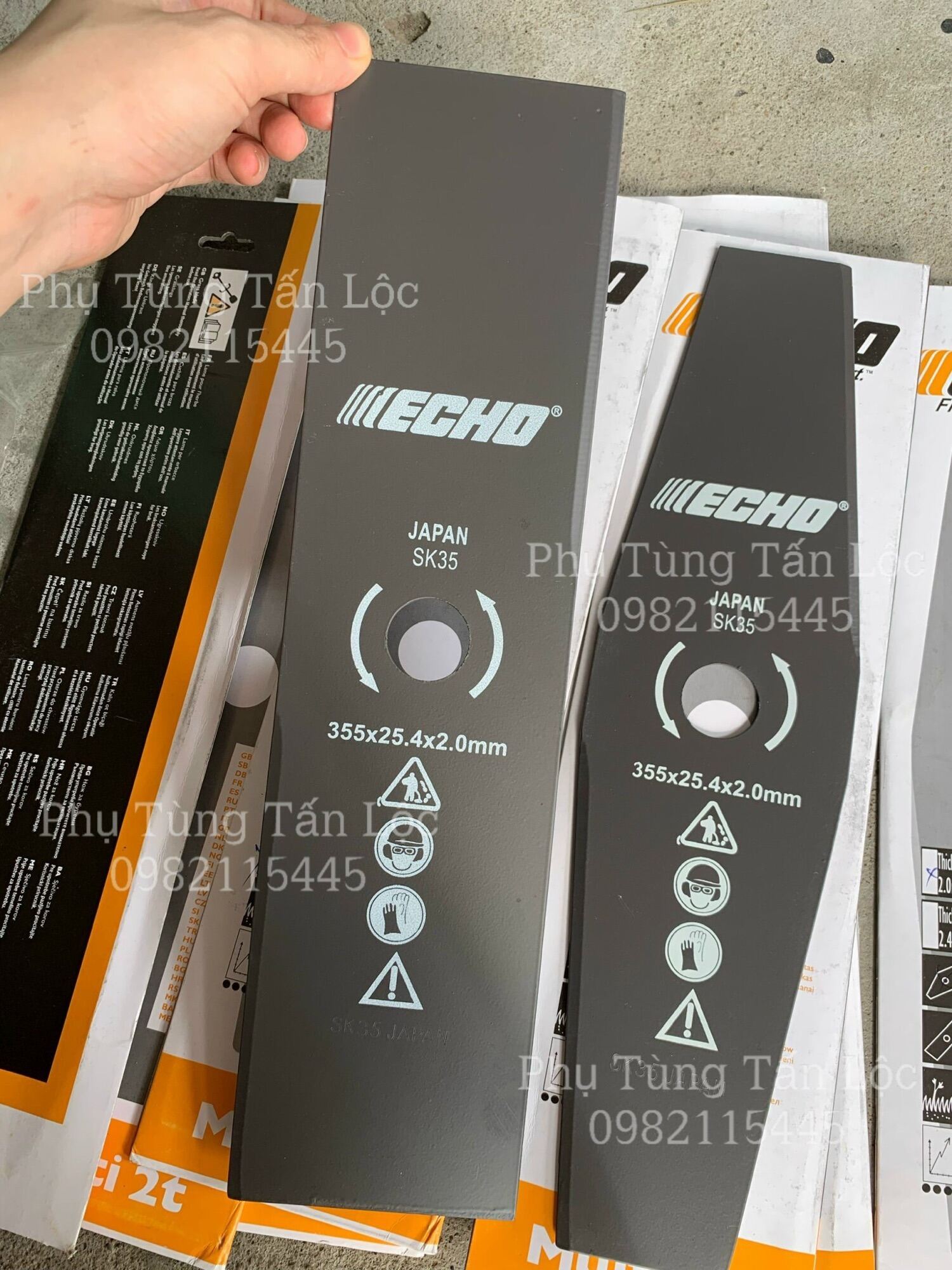 Lưỡi Dao Cắt Cỏ Echo vuông , vát 2li 2,4li