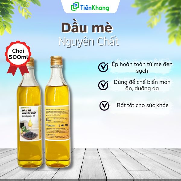 Dầu Mè Nguyên Chất - Chai (500ml)