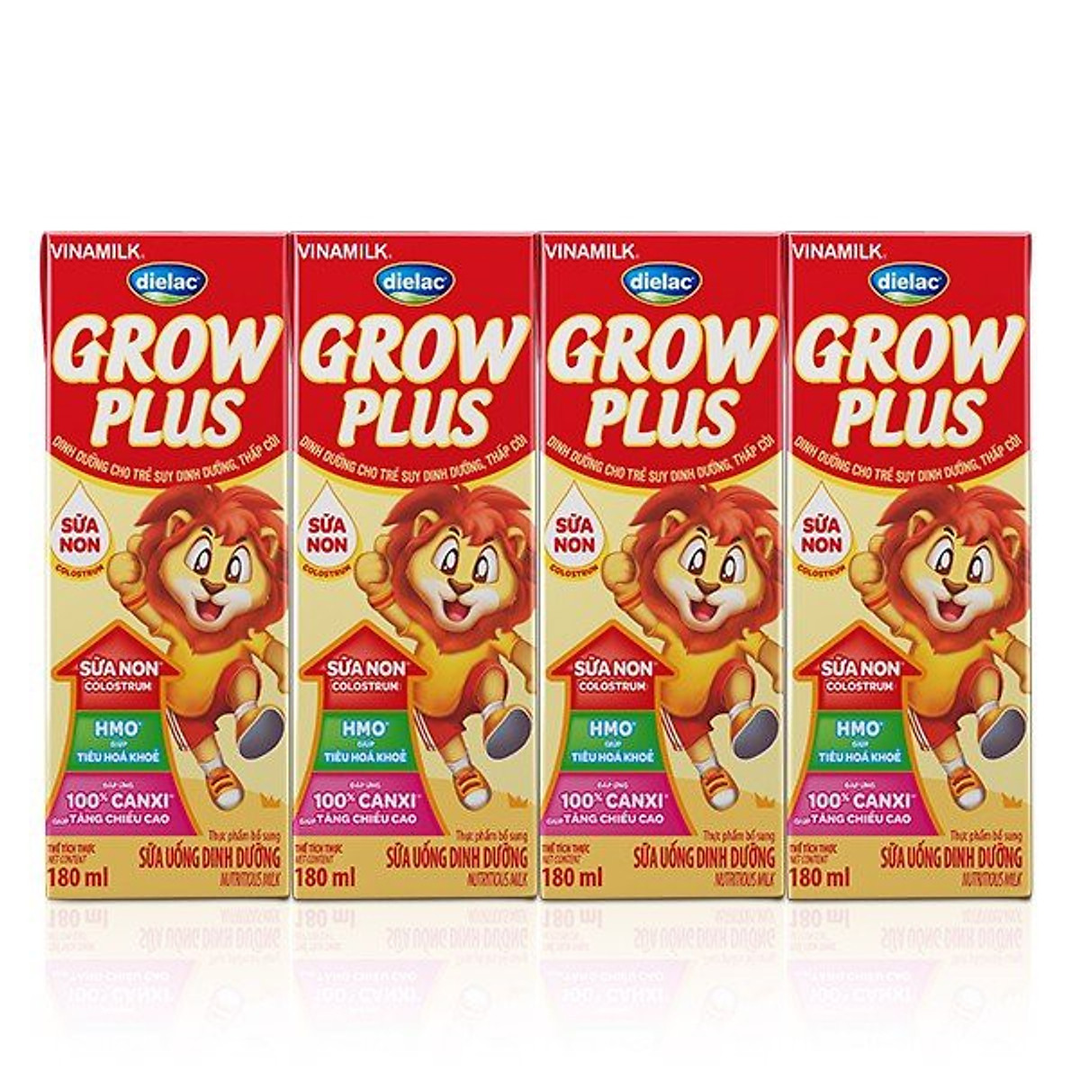 Thùng sữa bột pha sẵn Dielac Grow Plus Đỏ Sữa Non 180ml (48 hộp)-hsd Mới