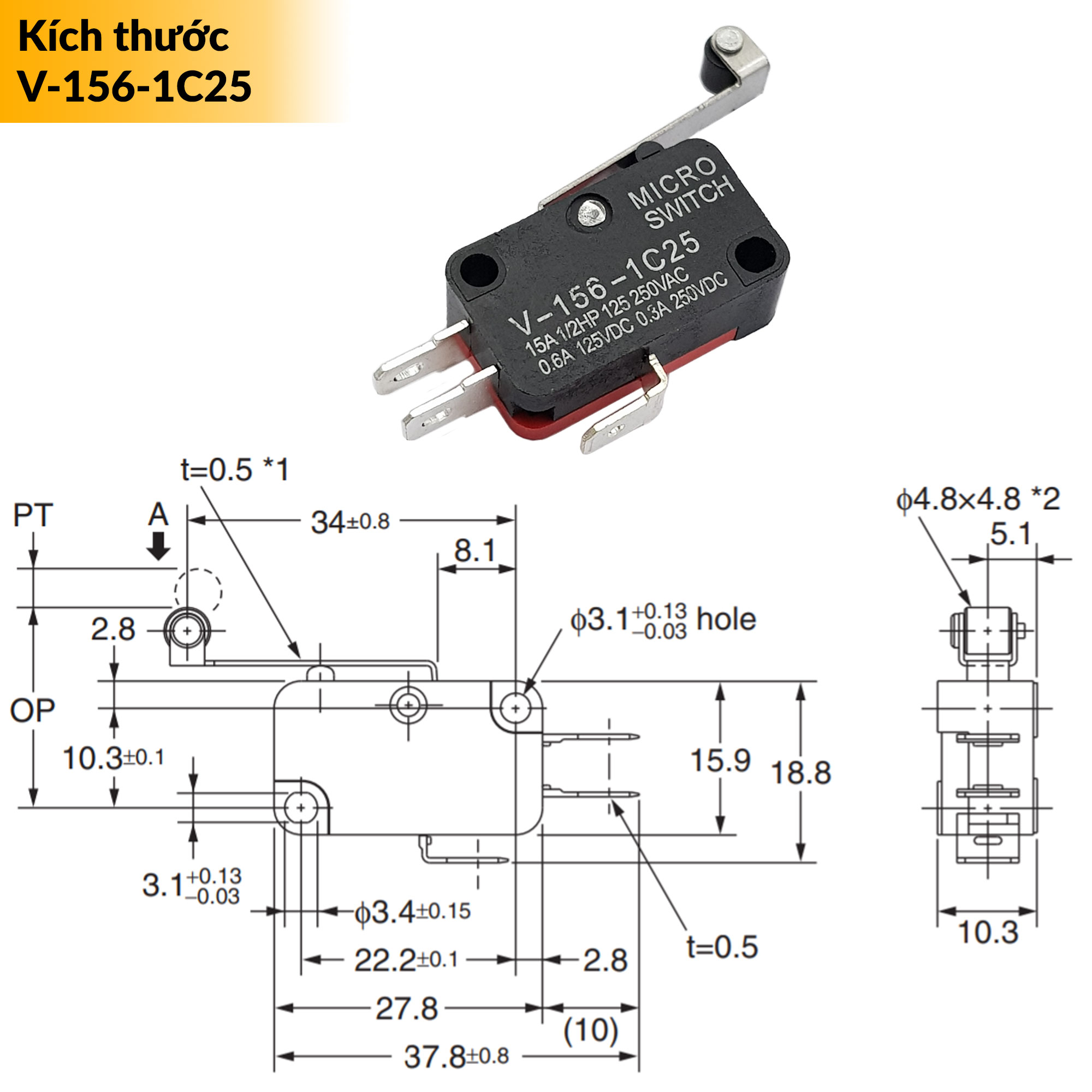 Bộ 2 công tắc hành trình D35