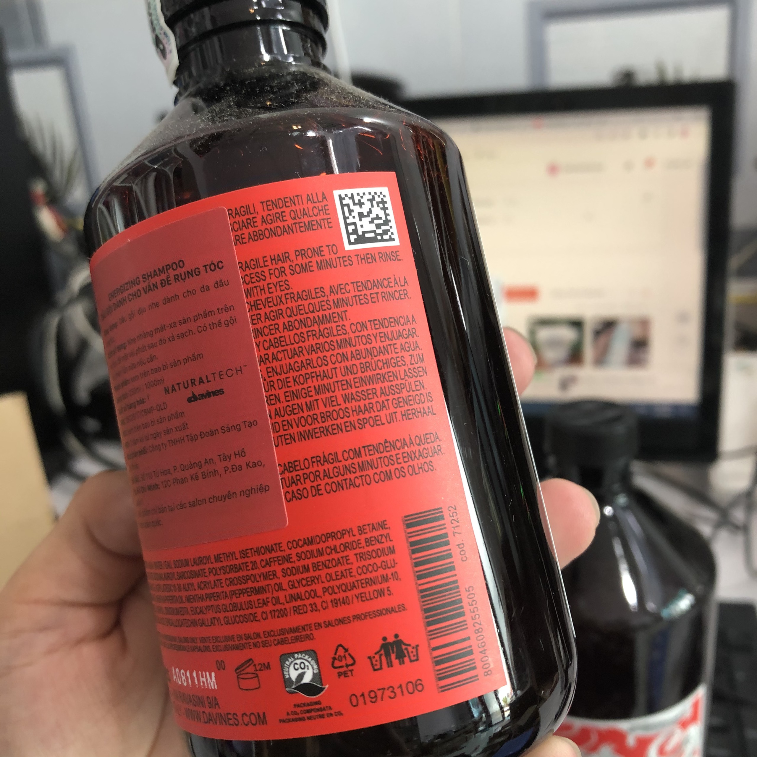 [Davines] Dầu gội chống rụng tóc Davines Energizing Shampoo 250ml