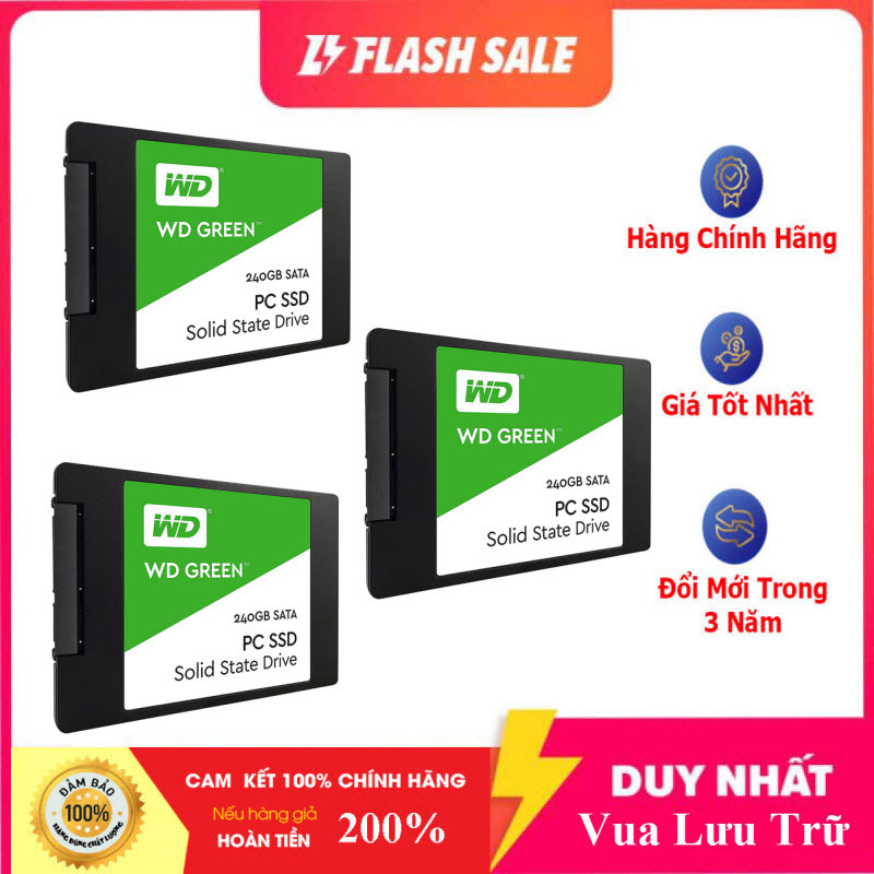 Bảng giá [Hàng Mới Về] Combo Giá Hot Ổ Cứng SSD WD Green 240GB 3D NAND - WDS240G2G0A - 100% Hàng Chính Hãng Phong Vũ