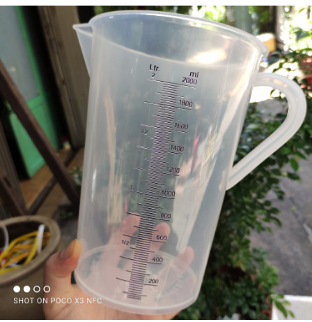 Ca đong định lượng pha chế nhựa dày đủ size