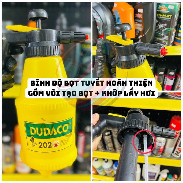 Bình xịt rửa xe bọt tuyết cầm tay 2l - bình rửa xe bọt tuyết cho xe máy tại nhà