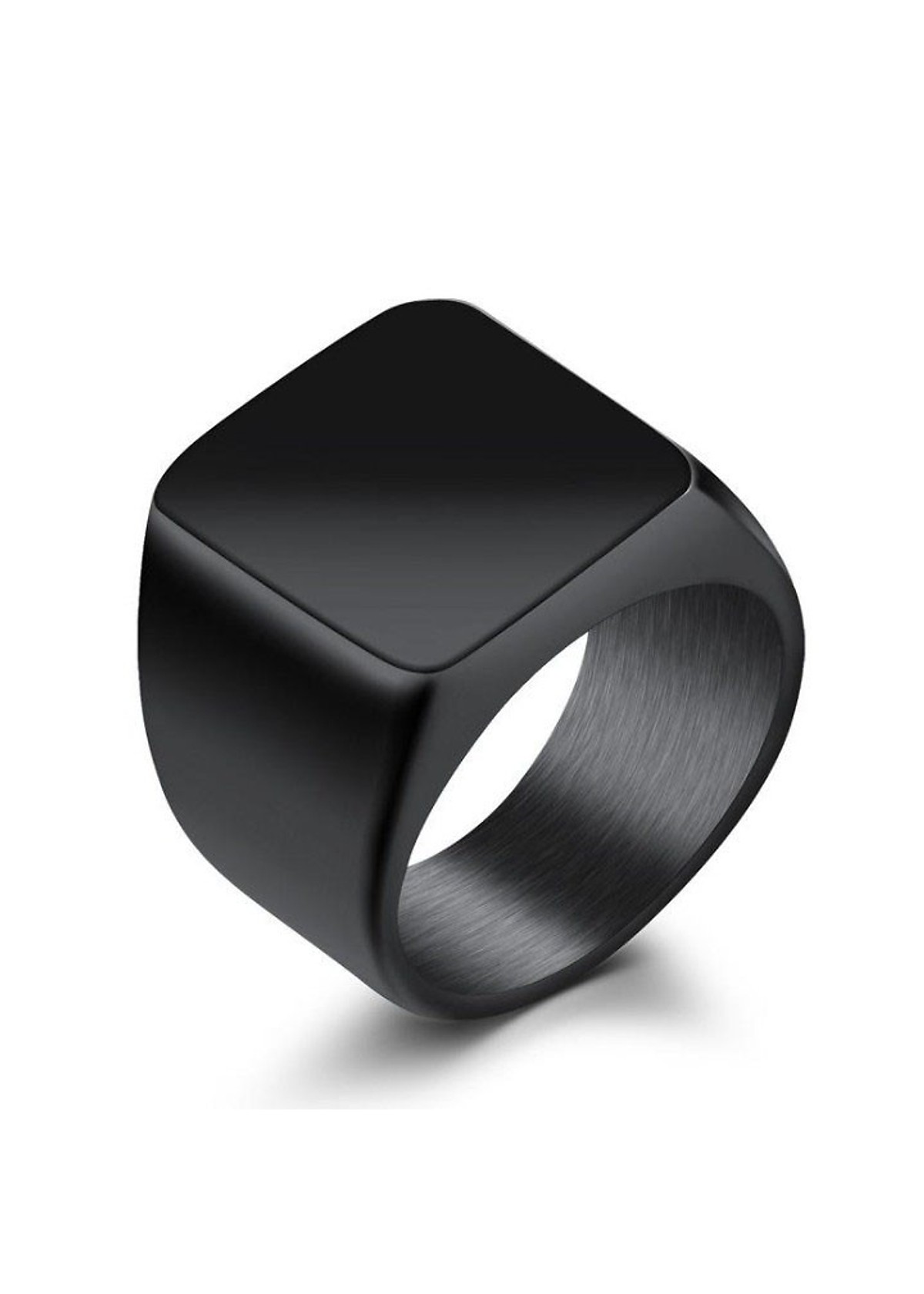 Nhẫn Nam Mặt Vuông Chất Liệu Thép Titan Không Đen Không Dị Ứng TT 1155 -  Tặng Kèm Hộp + Bảo hành trọn đời, sản phẩm không đen, không phải màu - Thương Hiệu KJ - nhẫn nam đẹp, nhẫn nam