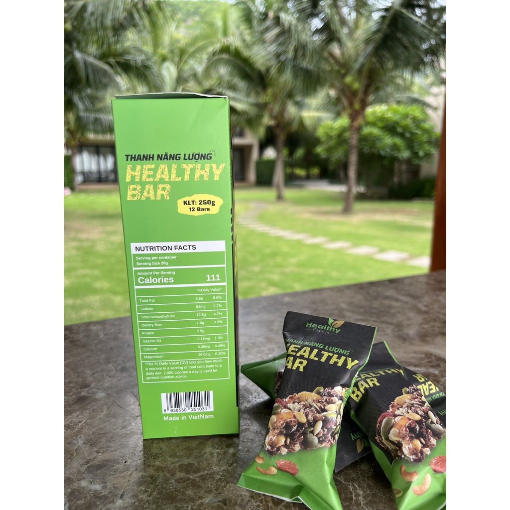 [BEST SELLER] Thanh Năng Lượng Healthy Bar - Vị Chà Bông - 12bar