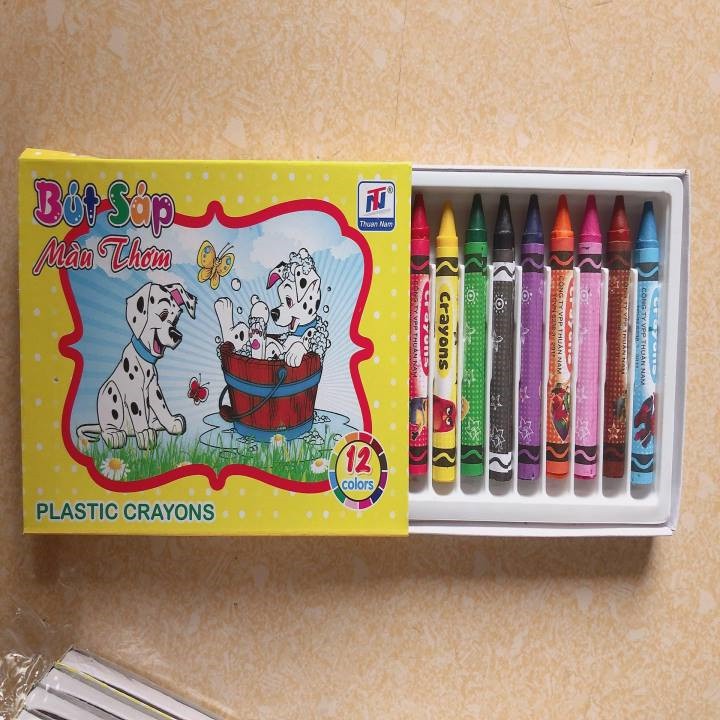 Sáp 12 màu Chó Đốm 1 hộp