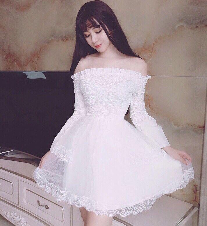 Đầm công chúa trễ vai cao cấp