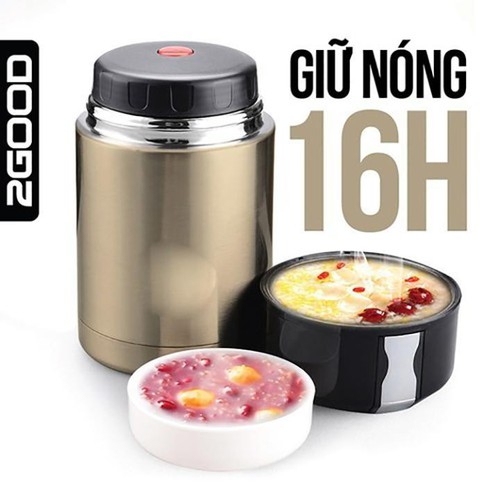 Bình ủ cháo giữ nhiệt 2 good 750 ml cao cấp inox304 chính hãng