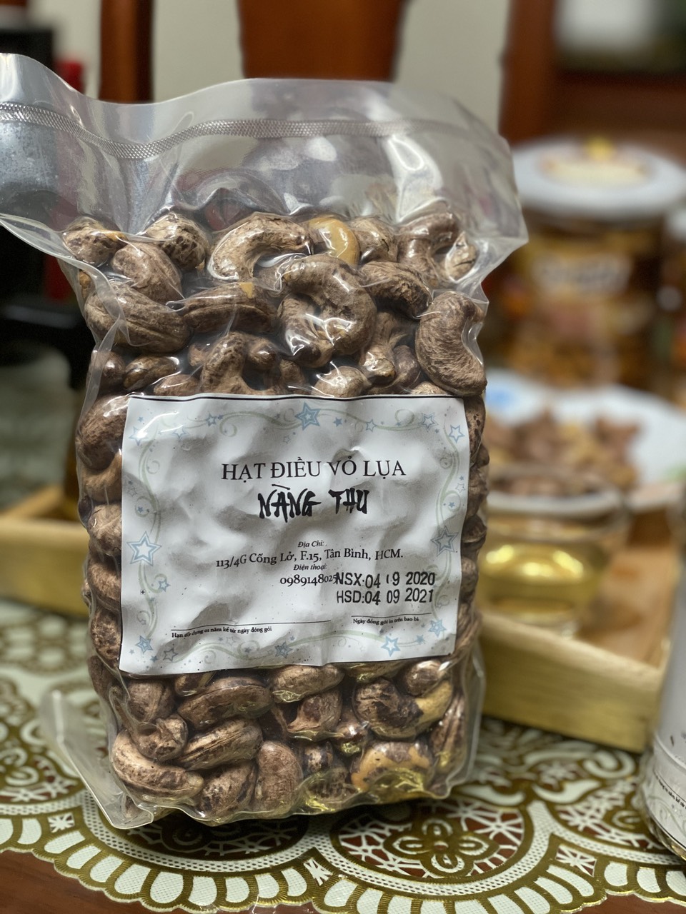 Hạt điều vỏ lụa loại 1 -  gói 500gr
