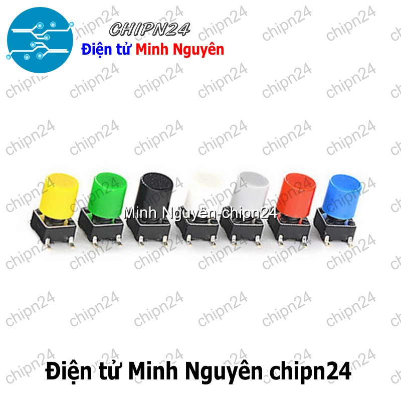 [10 cái] (H60) Nắp chụp nút nhấn vuông 6x6mm (Đỏ/Vàng/Xanh Lá/ Xanh Dương/Trắng/Đen/Xám) - [Chọn Màu] - HHH.00037