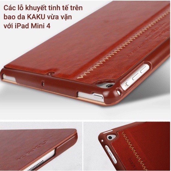 Bao Da Kaku Tích Hợp Chân Đế Từ Tính Cảm Ứng Cho iPad Mini 4/5 - Màu Sắc Đa Dạng