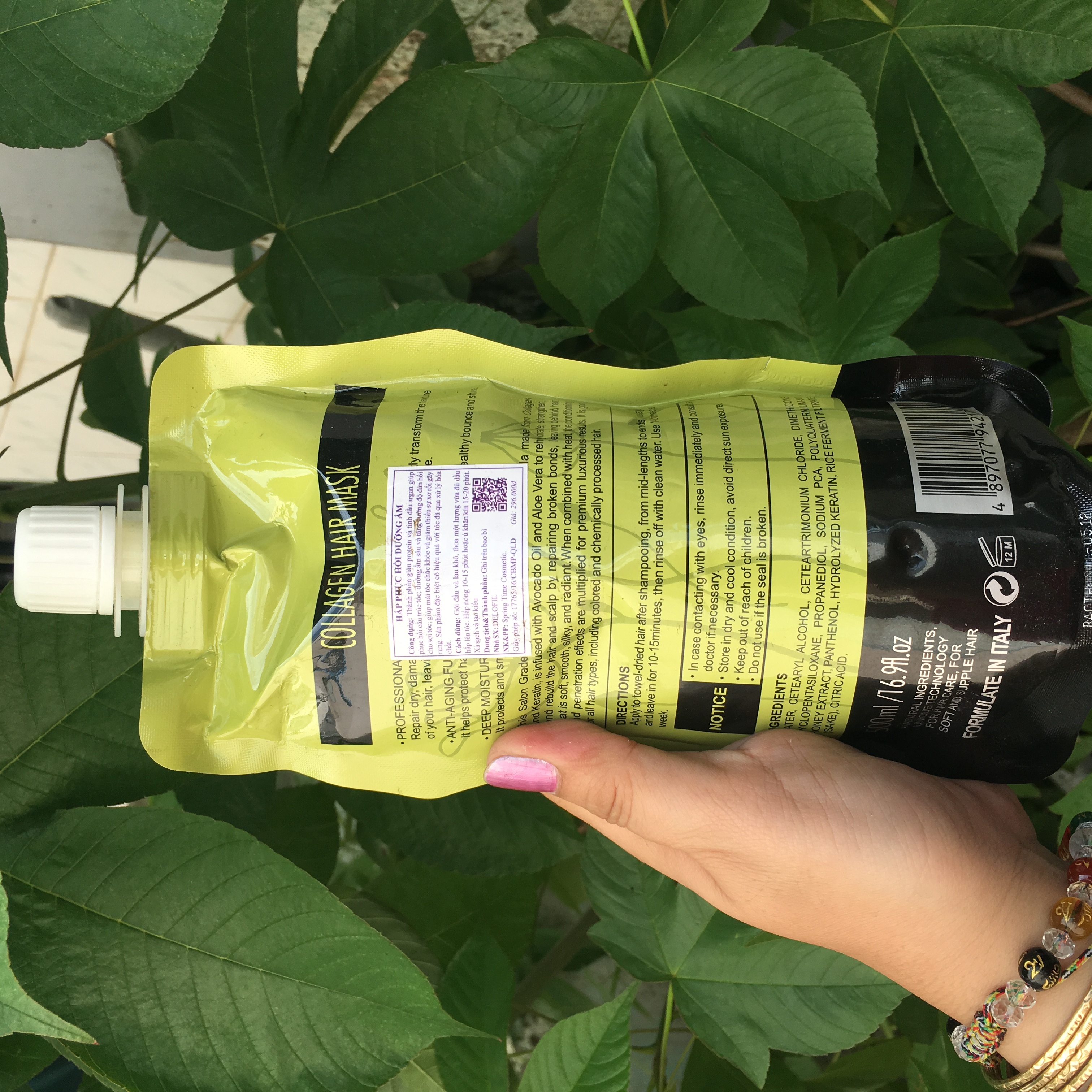 [HCM]HẤP PHỤC HỒI TÓC COLLAGEN DƯỠNG ẨM DELOFIL 500ml