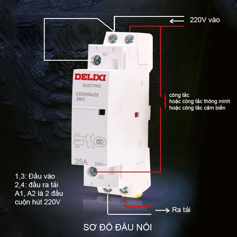 Khởi động từ 1 Pha 25A DELIXI
