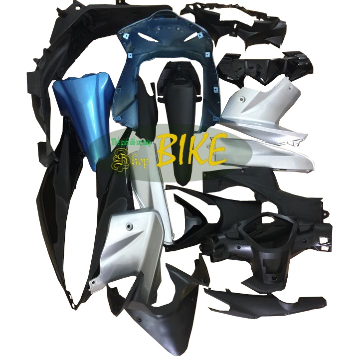 [TẶNG TEM]  Bộ dàn áo xe WAVE S110 - RS110  nhựa ABS nguyên sinh màu XANH NGỌC - có TẶNG THÊM BỘ TEM xịn