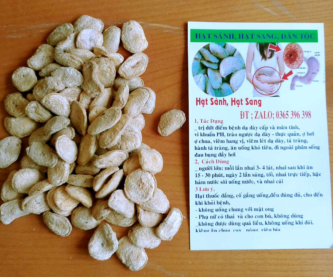 10 Hạt sang hạt sành đau dạ dày và đại tràng ( hạt trắng)