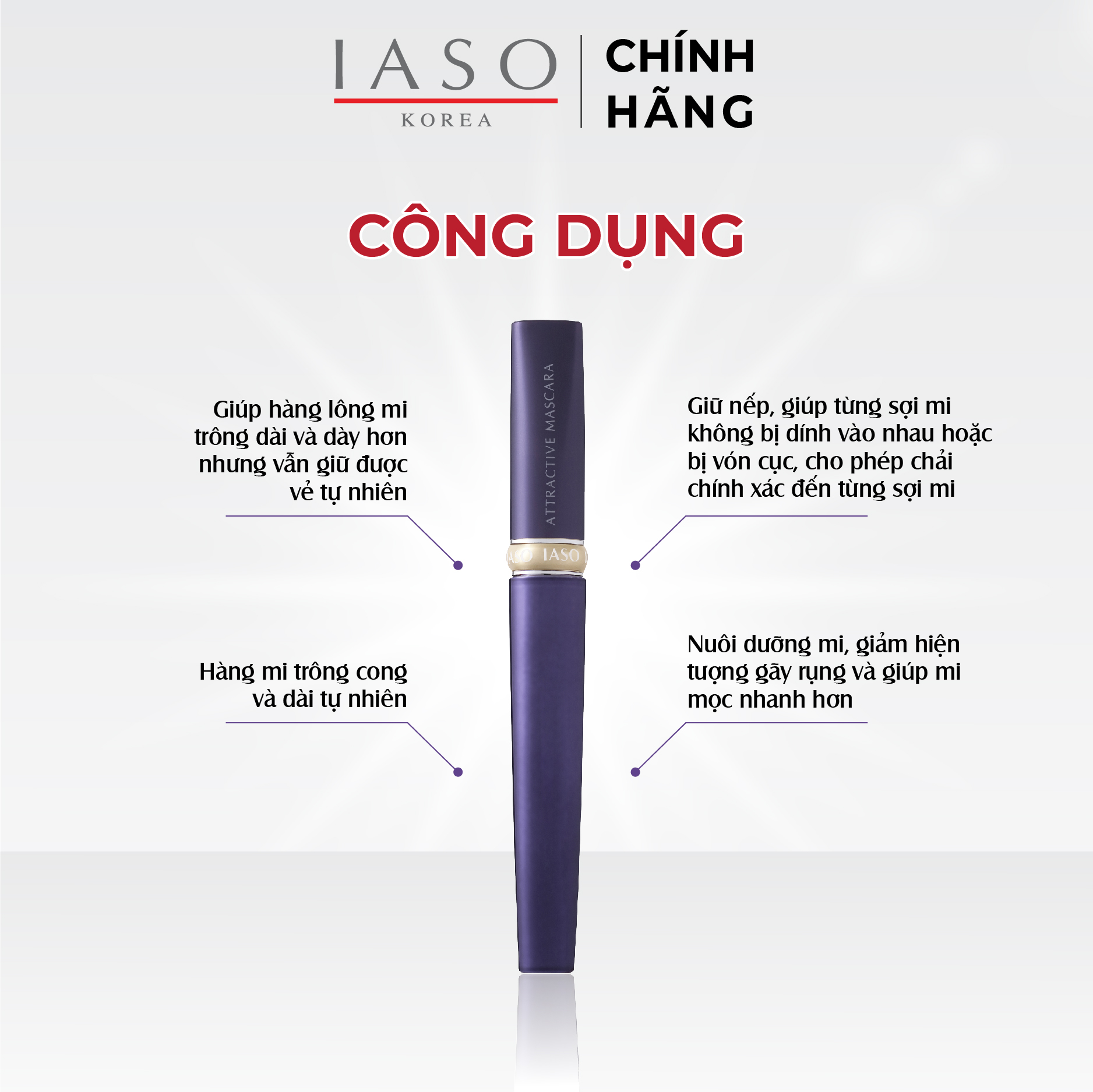 I38 Chuốt mi - Attractive Mascara (Curling) - IASO