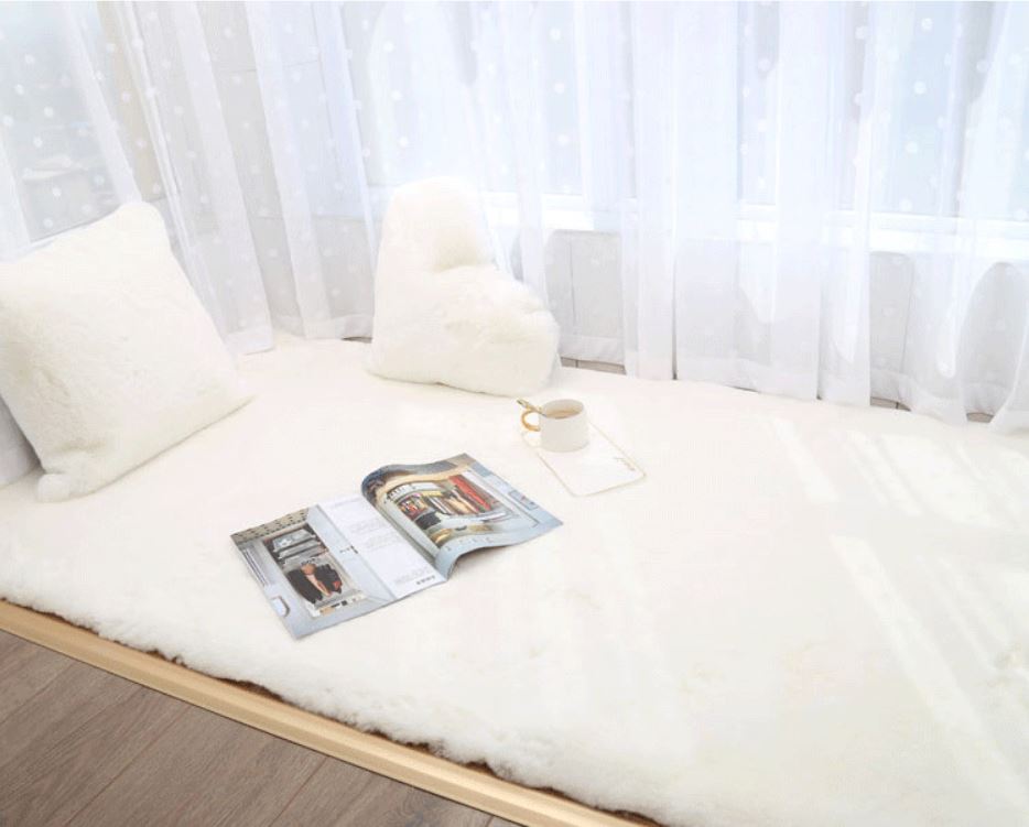 Thảm Lông Chụp Ảnh- Trắng Ngắn Siêu Mềm